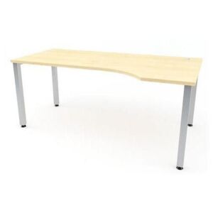 Ergo kancelársky stôl Abonent, 180 x 100 x 75 cm, pravé vyhotovenie, dezén javor