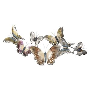 Kovová nástenná dekorácia Clayre & Eef Papillons