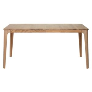 Rozkladací jedálenský stôl z dreva bieleho duba Unique Furniture Amalfi, 90 × 160/210 cm