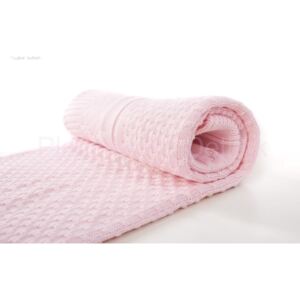 Pletená deka Crown - ružová