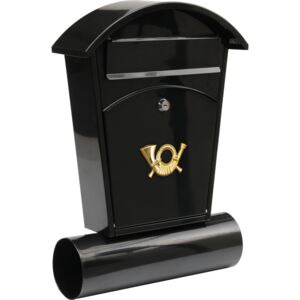 Vorel Poštovní schránka se stříškou oblou + zásobník na noviny 480x280x80mm černá TO-78590