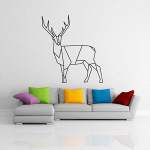 GLIX Deer - samolepka na stenu Čierna 50x55 cm
