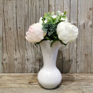 Váza keramická biela 19cm