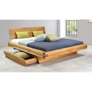 Luxusná dubová posteľ Matio, 180x200cm s úložným priestorom