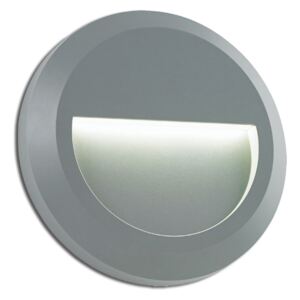 ACA DECOR Vonkajšie nástenné LED svietidlo SLIM Grey 1,5W/230V/3000K/100lm/60°/IP65/kruhové šedé