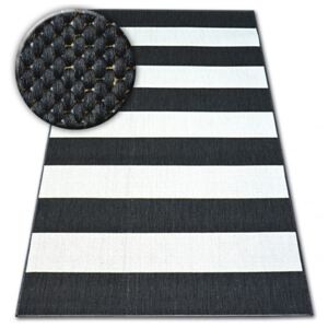 Koberec Floorlux sizal flat 48644/690 - Pásy čierno biely - 120x170 cm
