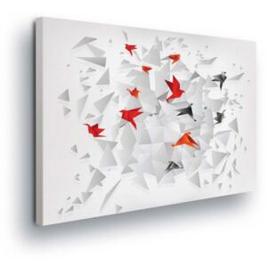 Obraz na plátne - Triangular Vír on White Background III 80x60 cm
