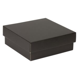 Darčeková krabička s vekom 200x200x70 mm, čierna