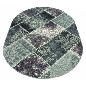 Kusový koberec PP Mirela fialový ovál, Velikosti 140x190cm