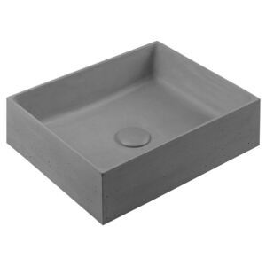 SAPHO - FORMIGO betonové umyvadlo, 47,5x13x36,5 cm, šedá (FG019)