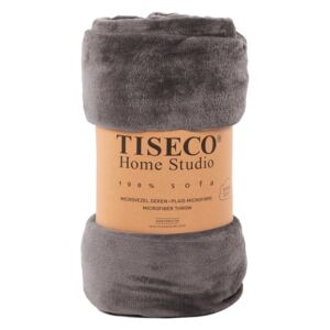 Sivá mikroplyšová deka Tiseco Home Studio, 130 x 160 cm