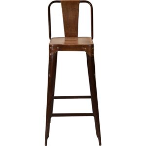 Kodaňská barová stolička zo železa a kože
