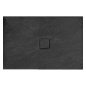 REA - Sprchová vanička minerální kámen Stone 90x120x4 černá (REA-K9603)