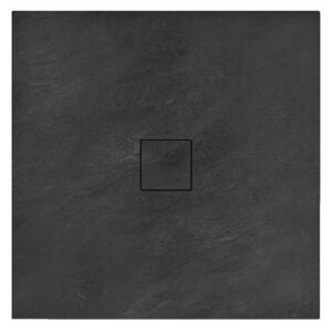 REA - Sprchová vanička z litého mramoru Stone 90x90x4 černá (REA-K9601)