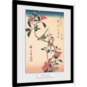 Rámovaný Obraz - Hiroshige - Japanese White-eye and Titmouse