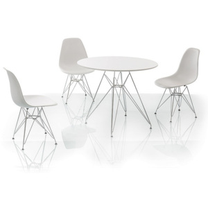 Okrúhly stôl NETA, 74x90, biela
