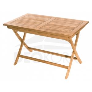 Deokork Záhradný skladací stôl obdĺžnik COIMBRA 120 x 70 cm (teak)