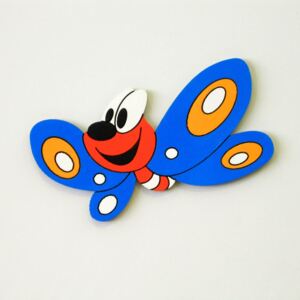 Dekorácia na stenu Motýľ modrý, 30 cm