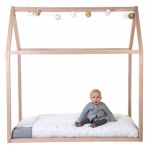 Rám detskej postele 70 x 140 cm, drevený domček, Childhome
