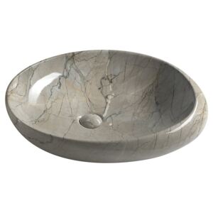 SAPHO - DALMA keramické umyvadlo 68x44x16,5 cm, grigio (MM313)
