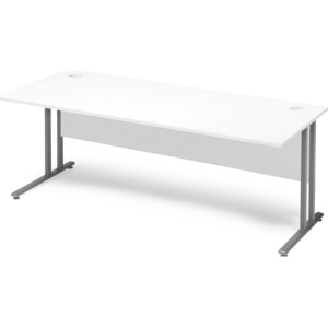 Kancelársky pracovný stôl Flexus, rovný, 1800x800 mm, biela