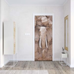 GLIX Fototapeta na dvere - Stone Elephant