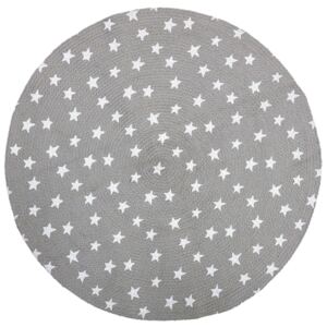 Detský jutový koberček Stars Grey 100 cm