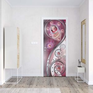 GLIX Fototapeta na dvere - 3D Ornamental Design Pink