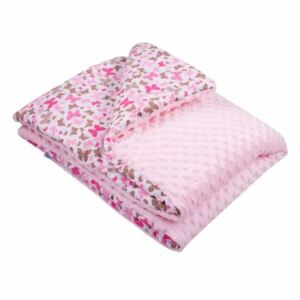 Detská deka z Minky s výplňou New Baby ružová 80x102 cm 39067