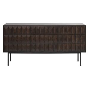 Čierna komoda Unique Furniture Latina, dĺžka 160 cm