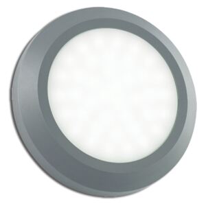 ACA DECOR Vonkajšie nástenné LED svietidlo SLIM Grey 2,8W/230V/3000K/180Lm/110°/IP65/kruhové šedá