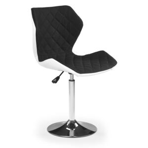 Barová stolička MATRIX - bielo / čierna - výškovo nastaviteľná