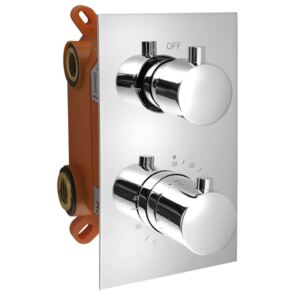 SAPHO - KIMURA podomítková sprchová termostatická baterie, box, 2 výstupy, chrom (KU382)