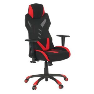 Kancelárska stolička Racing, čierna/červená