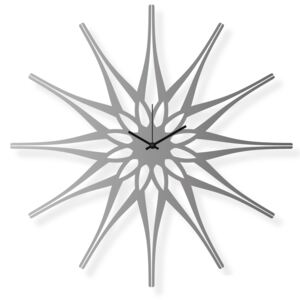 Veľké hodiny na stenu nerezové, 62x62 cm: Kvetina II | atelierDSGN
