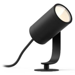 Hue LED vonkajšie spotové zemné / nástenné svietidlo Philips Lily 17428/30 / P7 čierne s adaptérom