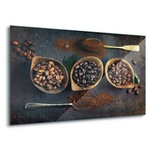 Sklenený obraz - Rich Coffee 4 x 30x80 cm