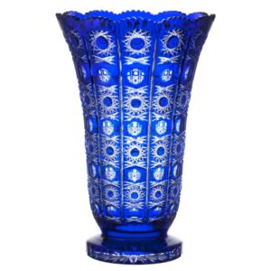 Krištáľová váza Petra, farba modrá, výška 405 mm