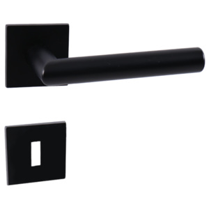 Dverové kovanie MP Favorit HR 4002 5 S (BS) - BB kľučka-kľučka otvor pre obyčajný kľúč/BS (čierná mat)