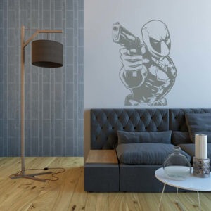 GLIX Deadpool - samolepka na stenu Šedá 50x35 cm