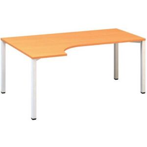 Ergo kancelársky stôl Alfa 200, 180 x 120 x 74,2 cm, ľavé vyhotovenie, dezén buk Bavaria, RAL9010