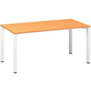 Kancelársky stôl Alfa 200, 160 x 80 x 74,2 cm, rovné vyhotovenie, dezén buk Bavaria, RAL9010