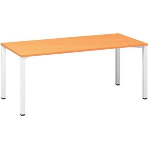 Kancelársky stôl Alfa 200, 180 x 80 x 74,2 cm, rovné vyhotovenie, dezén buk Bavaria, RAL9010