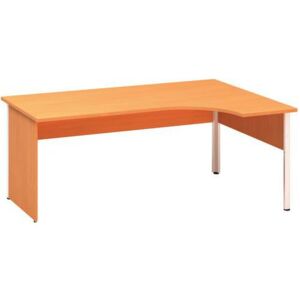 Ergo kancelársky stôl Alfa 100, 180 x 120 x 73,5 cm, pravé vyhotovenie, dezén buk Bavaria