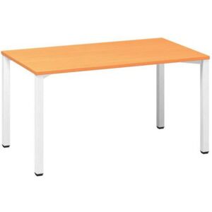 Kancelársky stôl Alfa 200, 140 x 80 x 74,2 cm, rovné vyhotovenie, dezén buk Bavaria, RAL9010