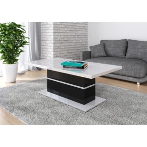 Stolík do obývačky 130x70 cm Nygma - čierno-biely