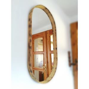 ICONIC Dub Rusticana oválne zrkadlo Rozmery zrkadla: 40 x 75 cm