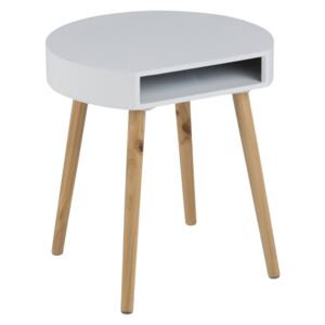 Príručný stolík ELA 40 cm, biela
