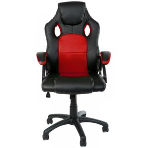 Goleto Kancelárska stolička Racing dizajn | červeno-čierna