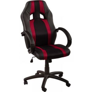 Kancelářská židle GS Series | vínovo-černá s pruhy